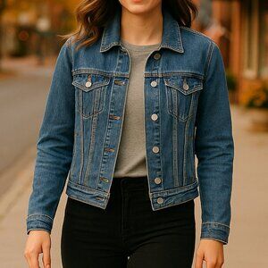 Old Navy Classic Blue Denim Jacket XS - (Fall Collection)